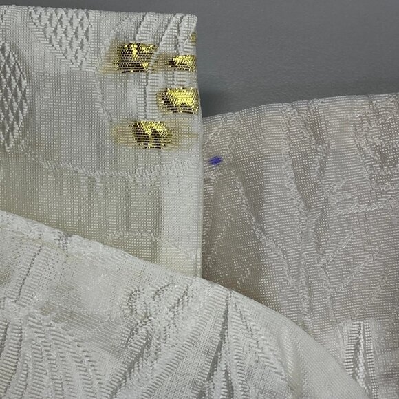 Elliatt Women's Octavia Jacquard Mini Dress – Size S – Ivory/Gold with Large Bow - Picture 3 of 11